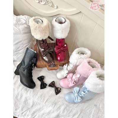 Sheep Puff Snowball Boots(Limited Pre-Order/6 Colours/Full Payment Without Shipping)